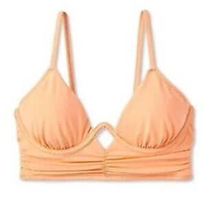 Small (36B) orange underwire bikini top